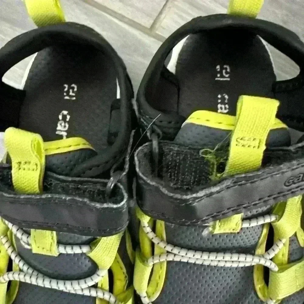 Carter's Kids Shoes Sandals Sneakers Set Grey Yellow Blue Size 10 Toddler